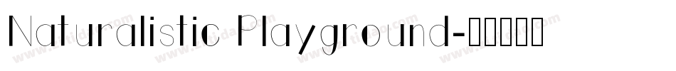 Naturalistic Playground字体转换